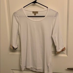 White Burberry Top